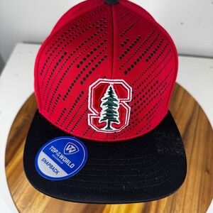 Top of the World Stanford Cardinal Red Black Snapback Baseball Hat Men